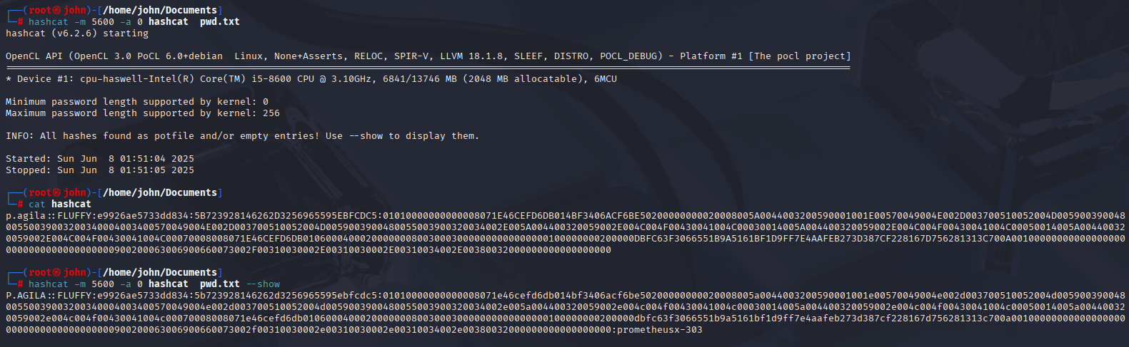 Hashcat cracking